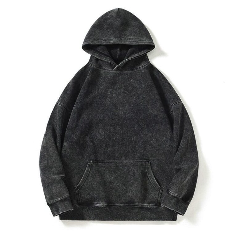 Men’s Washed Oversized Hoodie with Kangaroo Pocket Cotton Blend