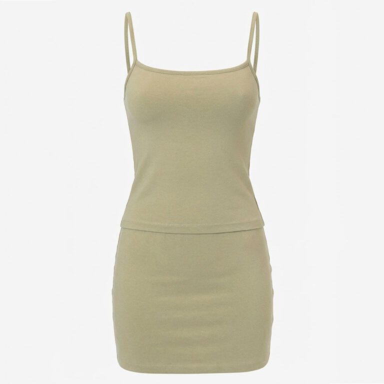 Stretchy Knit Fitted Camisole Dress