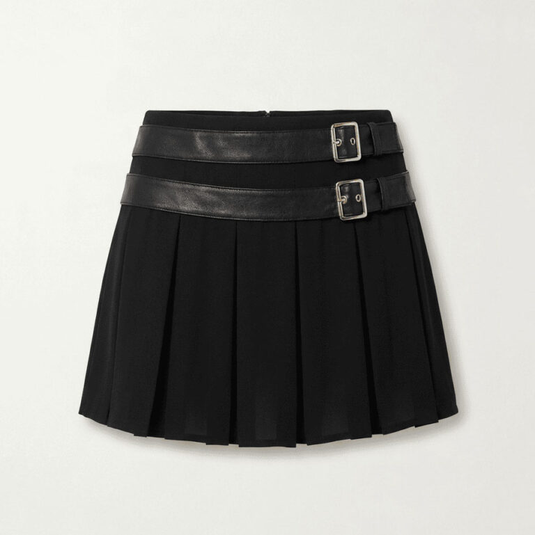 Women’s Black Pleated Mini Skirt