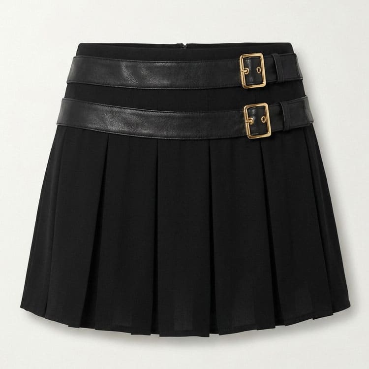 Women’s Black Pleated Mini Skirt