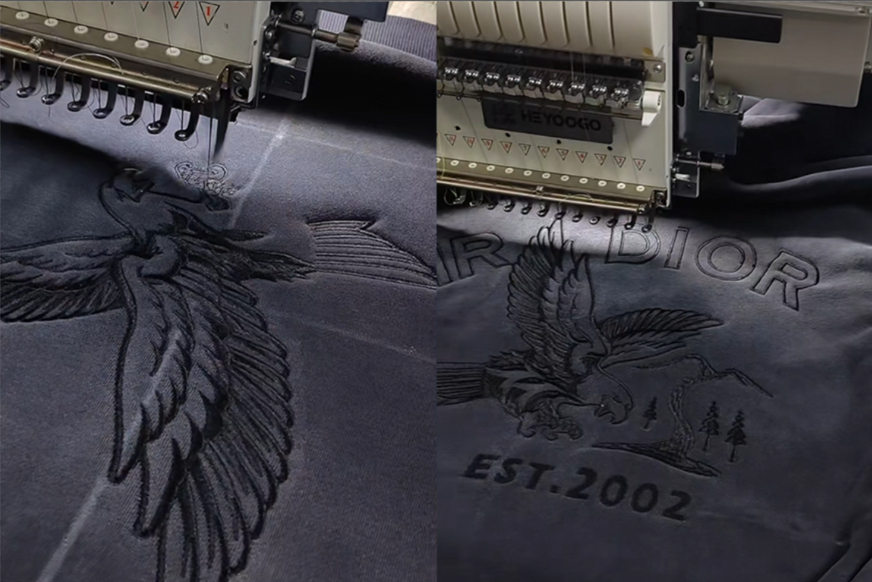 Embroidery texture close-up