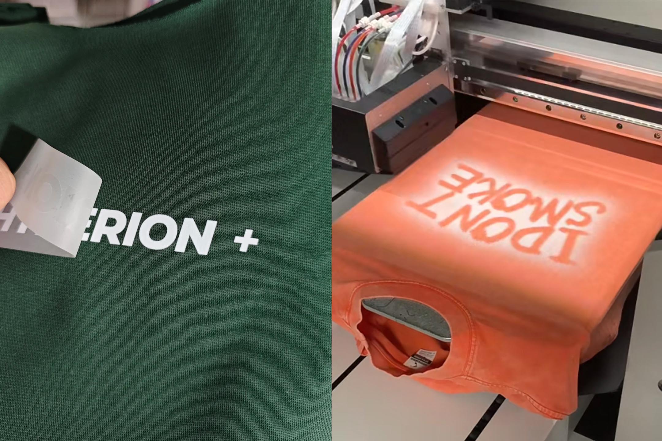 Heat transfer printing process detail