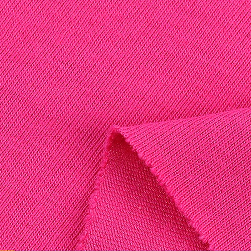 close-up texture of Sorona cotton jersey fabric