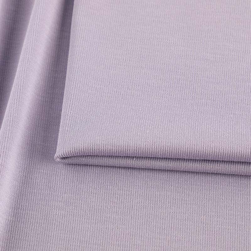 breathable lyocell rib knit fabric with smooth surface