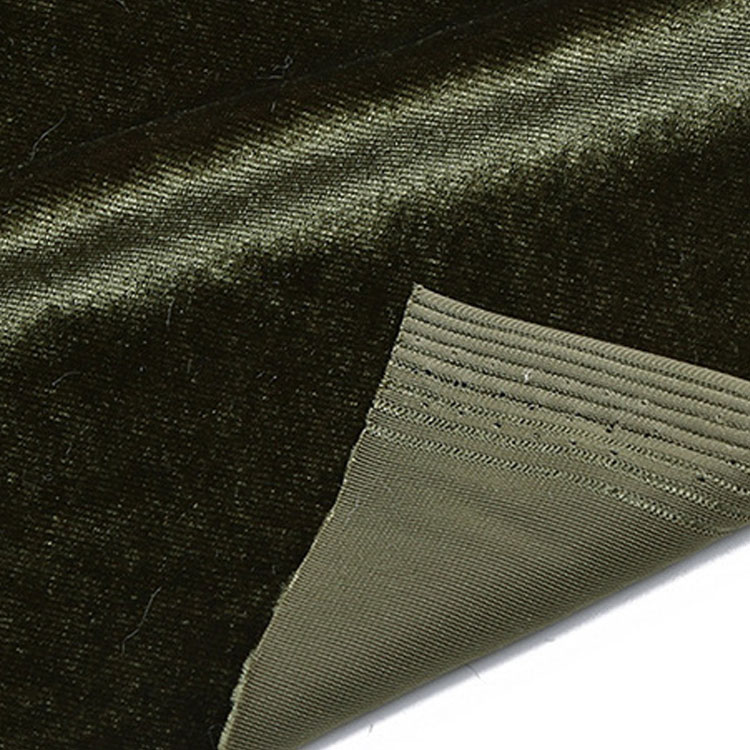 Backing detail of stretch velvet fabric