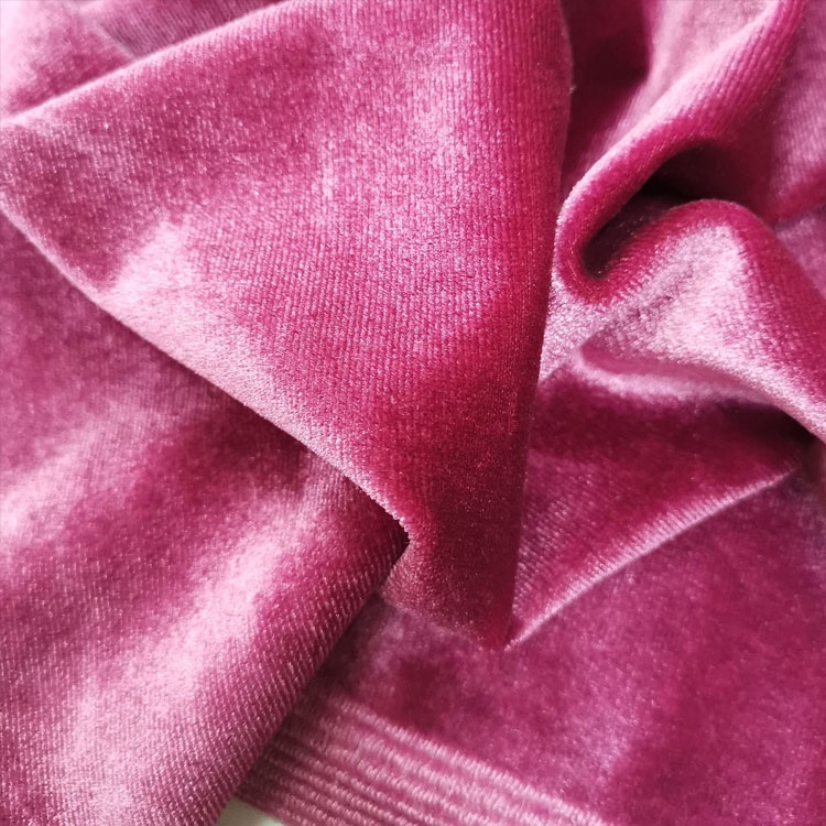 Pink Korean velvet fabric soft touch