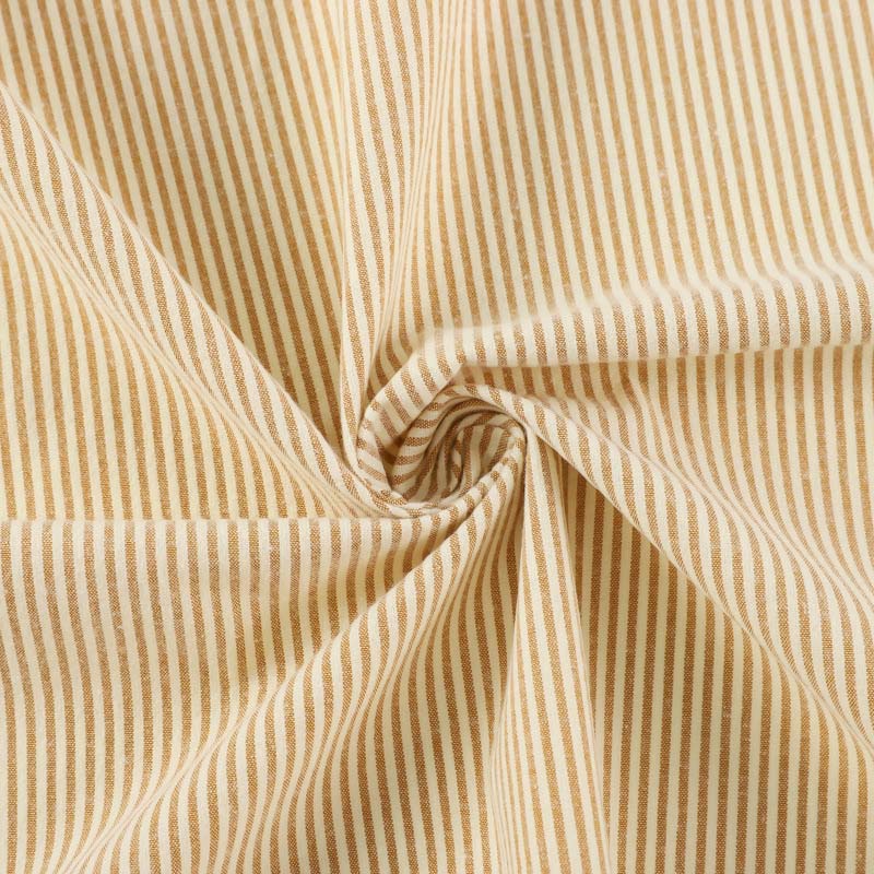 Soft breathable striped cotton fabric texture