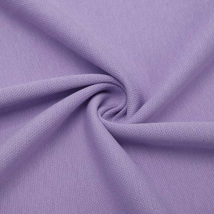 Soft and flexible stretch pique fabric with breathable structure