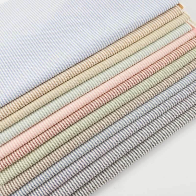 Stacked yarn dyed striped cotton fabrics
