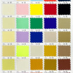 taslon fabric color chart