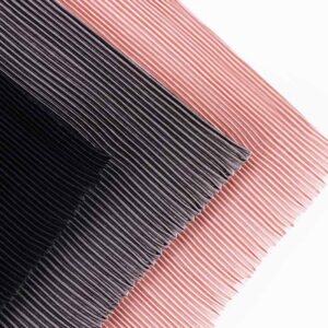 Thick pleated fabric in contrasting colors showing texture and structure