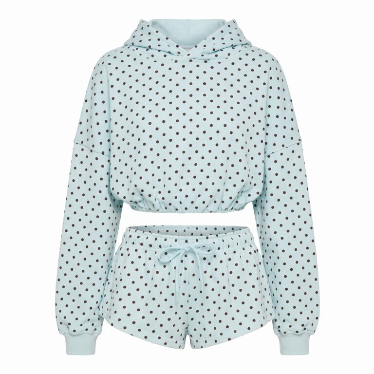 Mint Polka Dot Crop Set