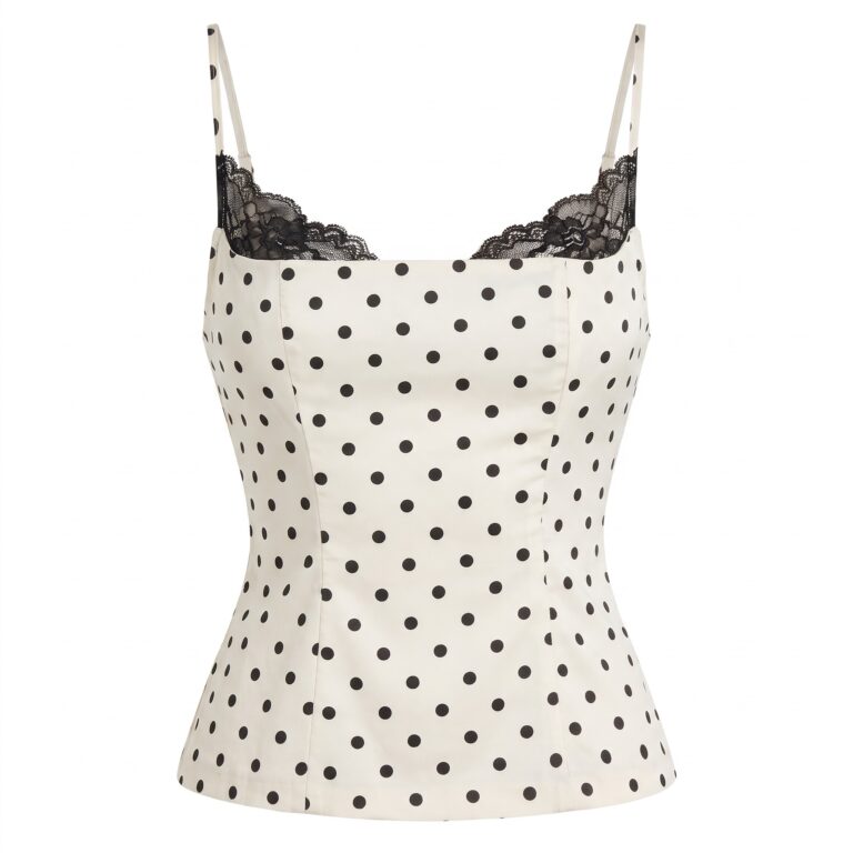 Cream Polka Dot Camisole